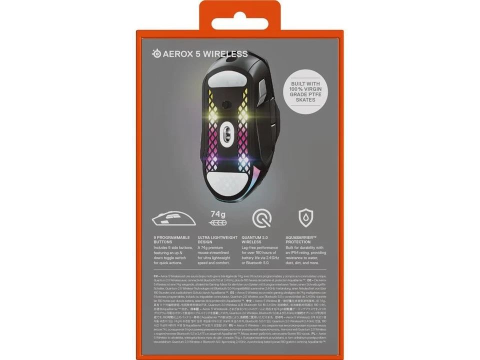 Aerox 5 Wireless - Holey RGB Gaming Mouse - Ultra-lightweight Water Resistant... - Image 3 of 4