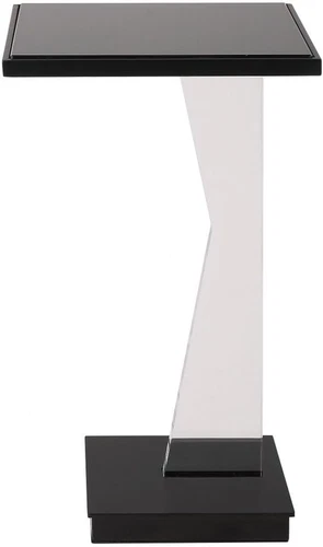 Contemporary White and Black Accent Table for Modern Spaces - Picture 3 of 5