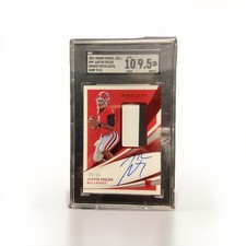 2021 Immaculate Justin Fields RC Patch Auto Ruby SSP #/15 SGC 9.5/10 KC Chiefs 