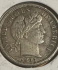 1907  Philadelphia Silver Barber Dime XF