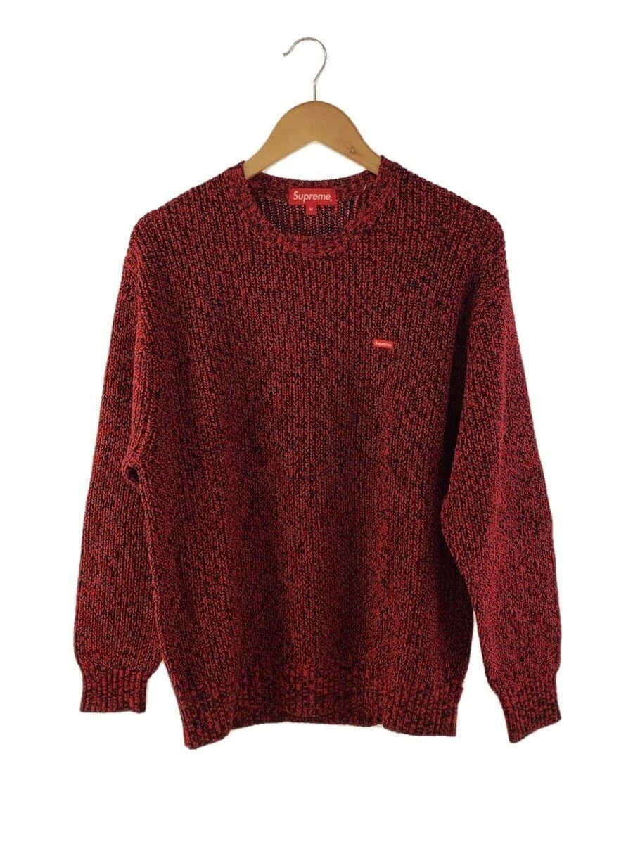 Pull Supreme tricot côtelé mélangé coton moyen rouge occasion