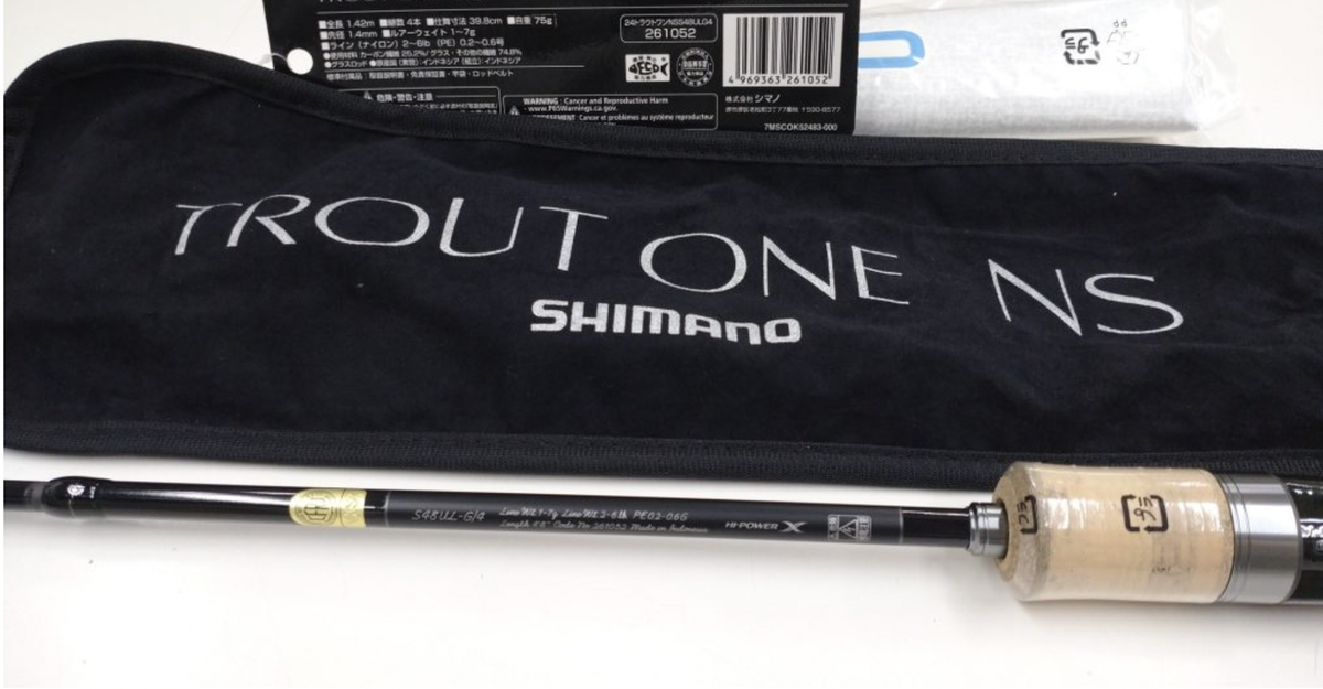Shimano Trout Rod 24 Trout One NS Various S60UL (Spinning