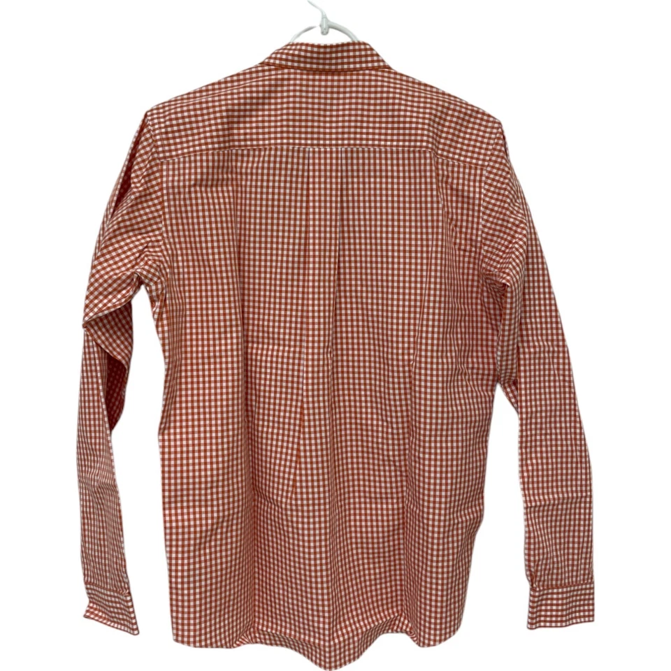 Camisa Brooks Brothers Abotonada Niños Talla XL Naranja Guinga Roja Vellón Sin Planchar Foto 2 de 4