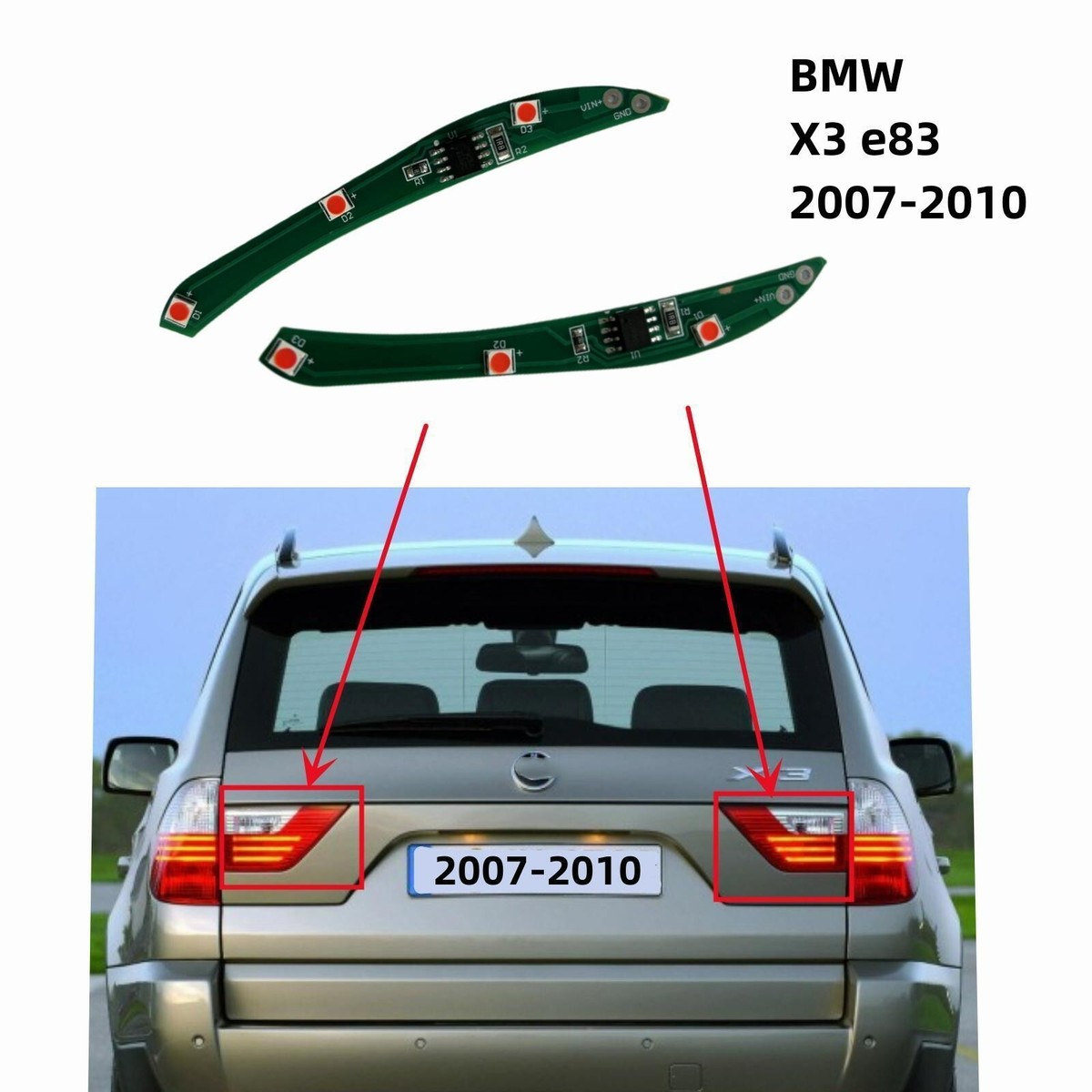 2X New For BMW X3 e83 2007-2010 INNER Tail Light Repair Chip Board