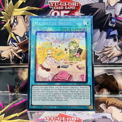 textured yugioh card 200 Pack Sleeve Compatible with Yu-gi-oh Card Sleeve Japanese 62x89mm Yugioh Madolche Salon RA03-EN069 (Textured)