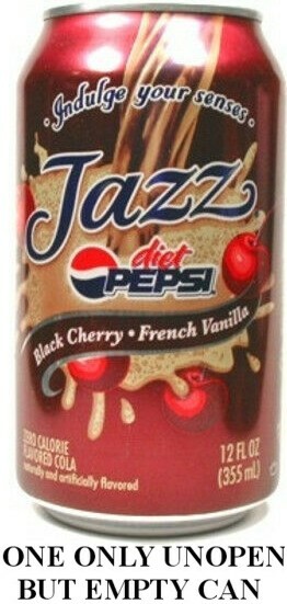 Diet Pepsi Jazz Black Cherry & Vanilla EMPTY UNOPEN 12oz Can Ltd