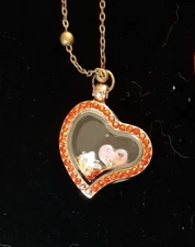'Hello Kitty" Floating Charm Memory Locket Necklaces