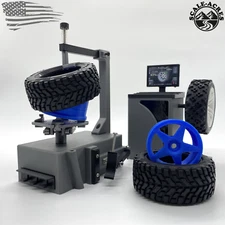 1/10 Scale Tire Mounting & Balancing Machine Set  RC Diorama Garage Accessories