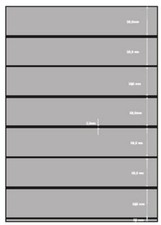 Karty wtykowe Prinz Premium, czarne, 7 pasków poliestrowych, 210 x 297 mm, 10 sztuk