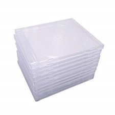 10 pcs 10.4 mm Standard Single Clear CD Jewel Case Assembled Clear Tray