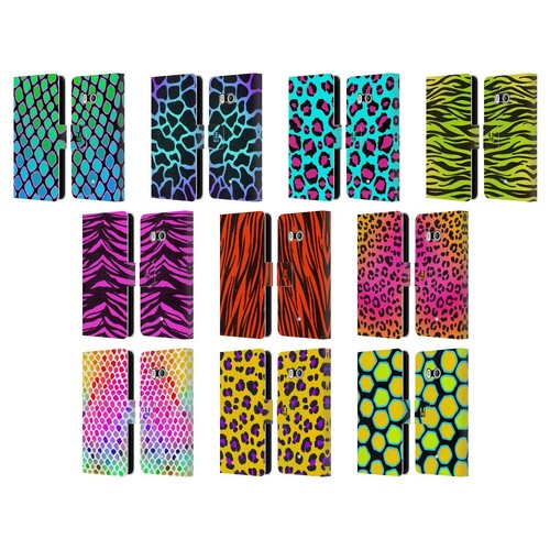HEAD CASE DESIGNS MAD PRINTS LEATHER BOOK WALLET CASE COVER FOR HTC PHONES 1 - Picture 1 of 7