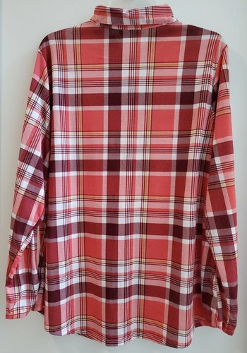 Bobbie Brooks Woman's Super Soft Plaid Long Sleeve Button-Front Shirt - Size 2X - Picture 2 of 6