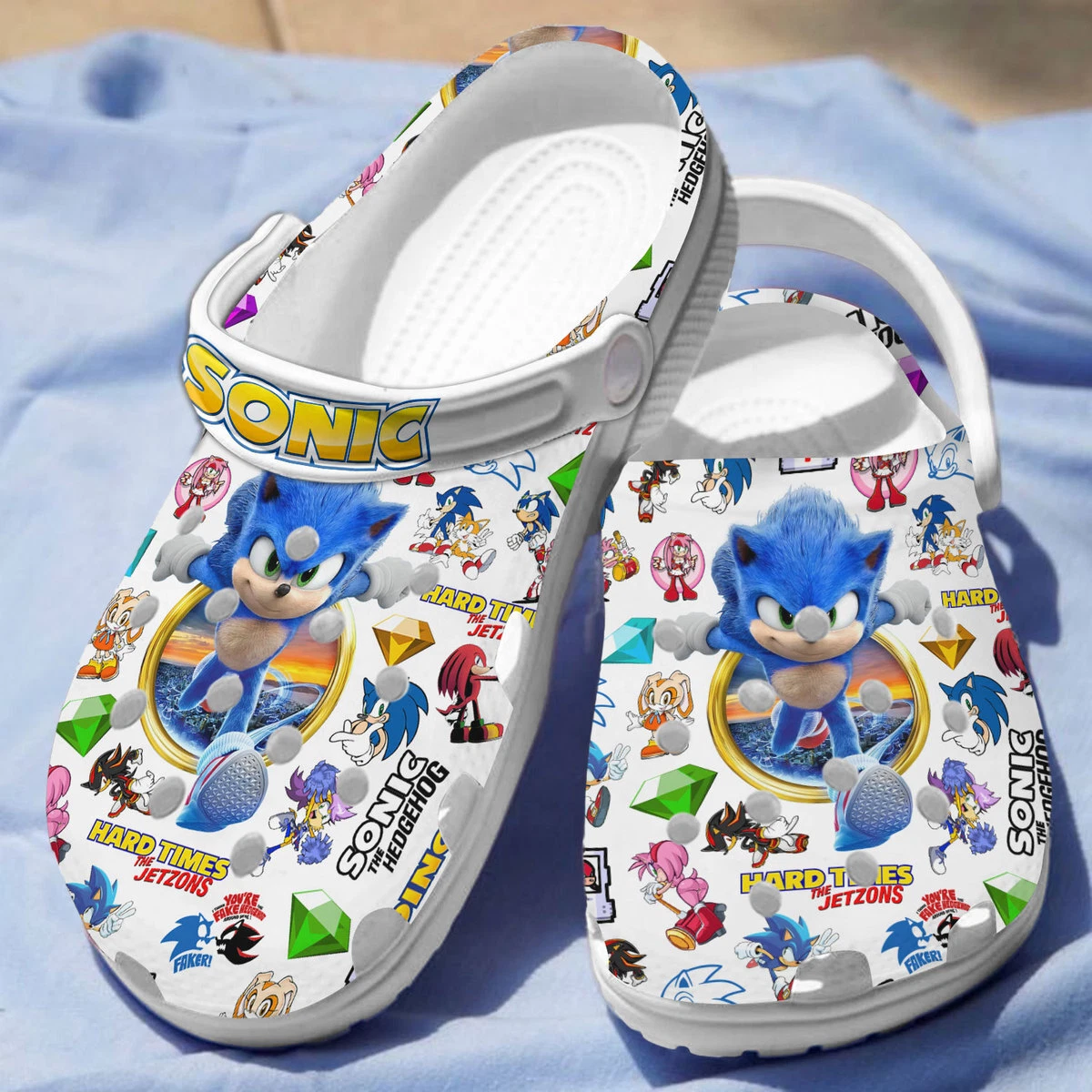 Eye-catching And Comfortable Sonic The Hedgehog Cartoon Clogs Shoes