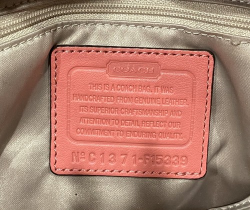 Coach Kristin Leather Pleated Satchel Bag Pink Coral F15339 Handbag - Picture 4 of 4