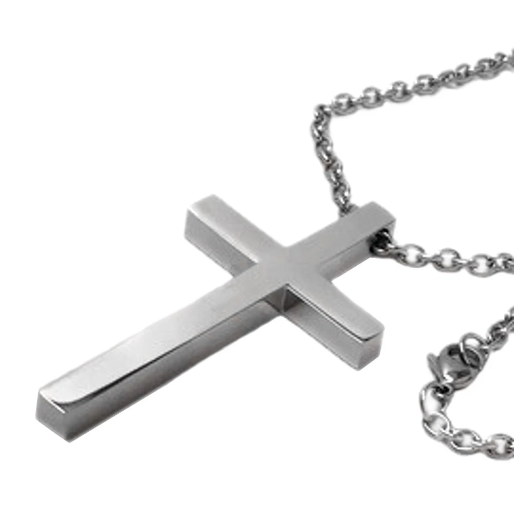 Amazon.com: YAMI Cross Necklace for Men, Titanium Steel Necklace for Men  with Cross Pendant, Easter Prayer Necklace, Mens Cross Necklace Faith Gift  24 inches Chain (Silver) : Handmade Products