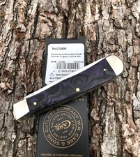 CASE XX *a SFO 2022 PILOT TEST RUN PURPLE GRAY BLACK BURL G10 TRAPPER KNIVES
