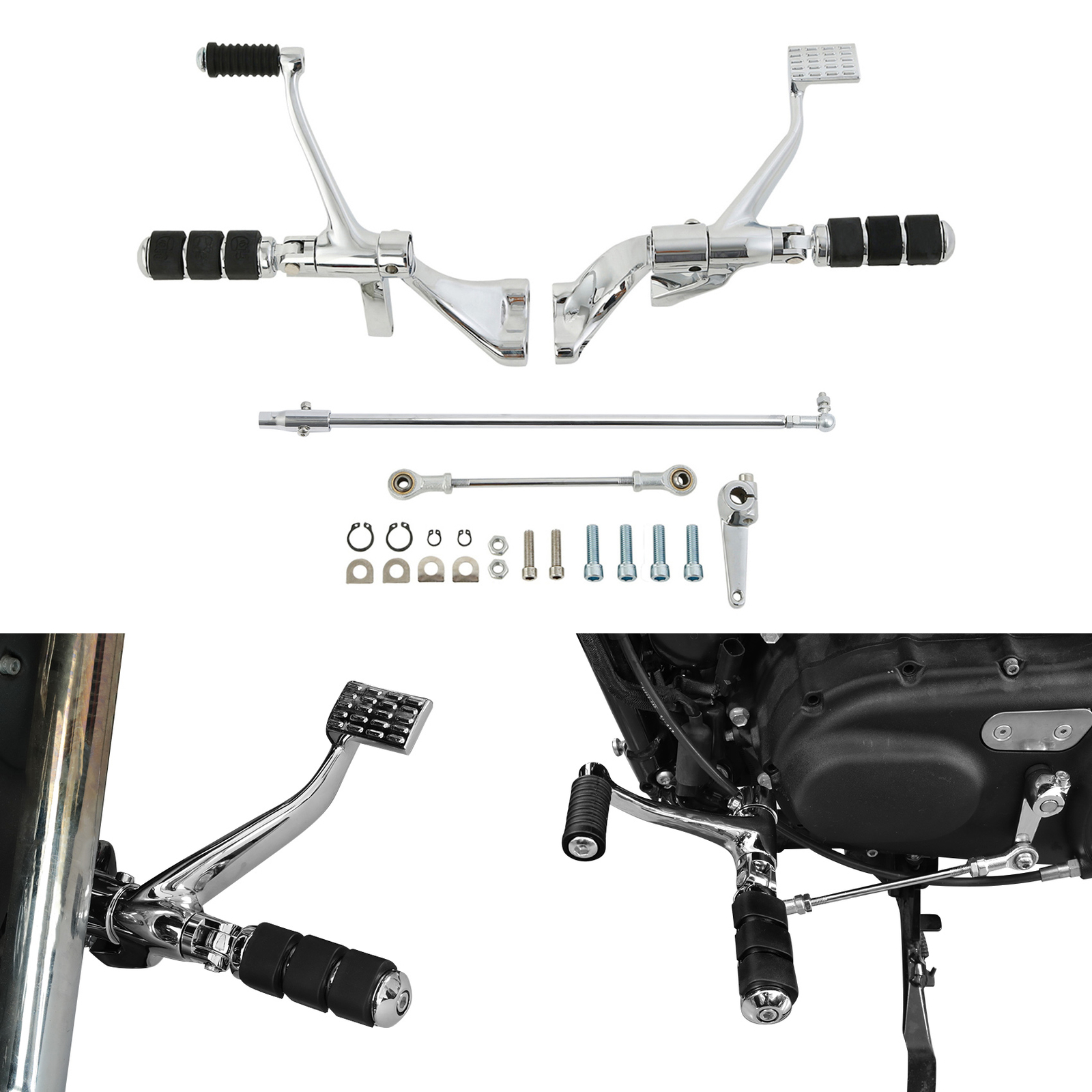 Forward Control Complete Kit Levers Linkage Fit For Harley Sportster