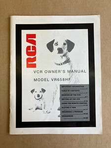 Vintage 1993 RCA VCR Model VR658HF Owner's Manual, Printed in Korea