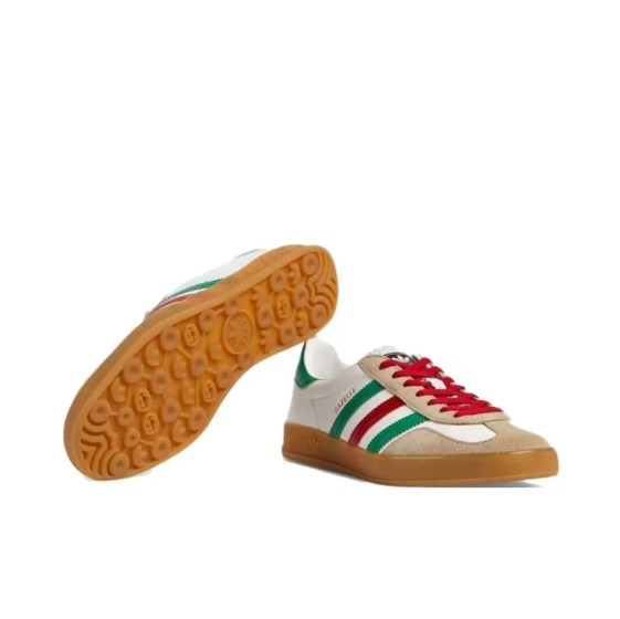 Gucci x Adidas Gazelle Leather Casual Sneakers Women's White | eBay