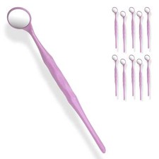 10 Pieces Dental Autoclavable Disposable Mouth Mirror Pink -ORAL32