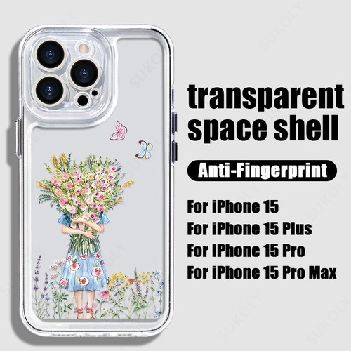 Clear Cute Flower Soft Case Cover For iPhone 16 15 14 Pro Max 13 12 11 8 7 XR X - Picture 2 of 19