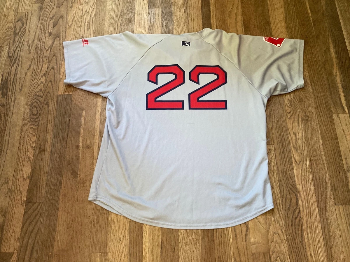 #22 Game Used Portland Sea Dogs Gray Road Jersey Red Sox