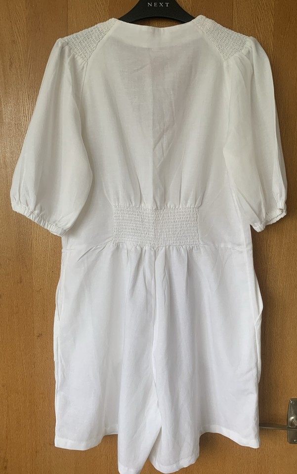 BNWT Women’s Accessorize White Shorts Jumpsuit Size 12 eBay