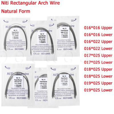 YGS1321100901 Arch Wires 10 Pack 10X AZDENT Super Elastic Niti Arch Wires Rectangular Form - Dental Orthodontic Natural Shape Wires Niti Wire - Foto 7