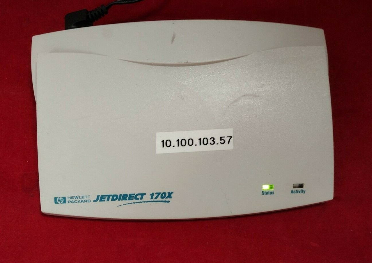 HP J3258B JetDirect 170X External Printer Server J325861012 w/AC