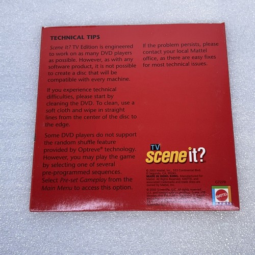 TV Scene It? Replacement DVD And Sleeve 2005 Screenlife Mattel - Picture 3 of 5