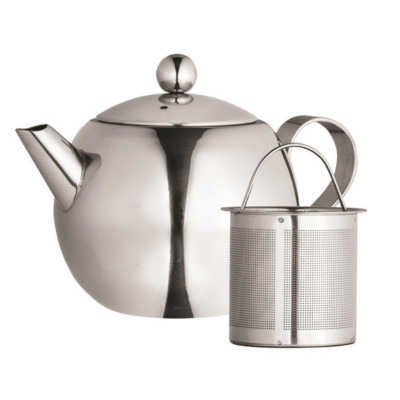 AVANTI 900ml Stainless Steel Teapot With Infuser – Modern Design, Silver Finish, RRP $66.95