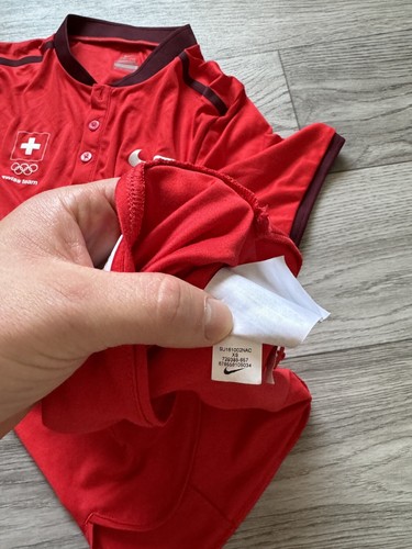Nike Court Polo T-shirt Swiss Team Olympic Game Rio 2016 Size XS - Picture 6 of 7