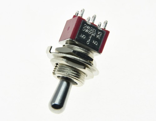 Guitar DPDT 3 Way ON OFF ON Toggle Switch Sealed Fat Bat Toggle Amplifier Switch - Picture 4 of 4