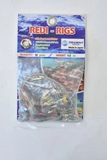 Joy Fish Stainless Steel Redi-Rig Trident Hooks 12 Pack 1/2 oz TTLFSH12T-DZ
