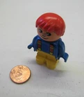 Vintage Lego Duplo Toddler Boy Son Blue Outfit Figure Rare W/ Red Hair Dacta