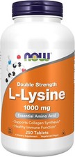 NOW FOODS L-Lysine Double Strength 1000 mg 250 Tablets