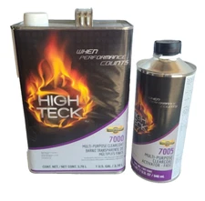 High Teck 7000 Clear Coat Multi-Purpose High Gloss Clear Gallon & Fast Hardener