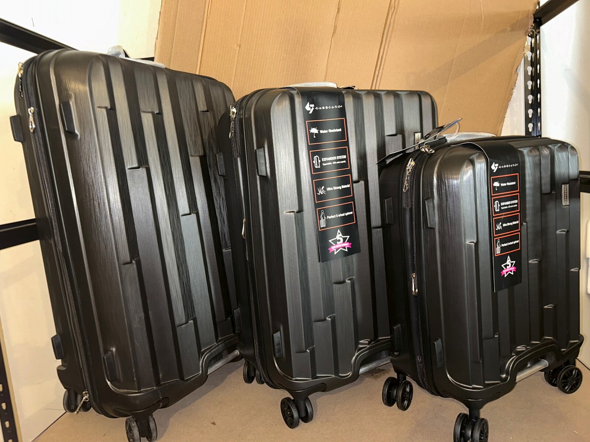 Gabbiano Pc Bravo Hard side Spinner Luggage Set DARK GRAY