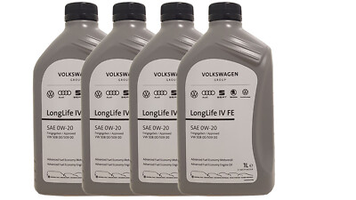 ORIGINAL VW AUDI SKODA SEAT ÖL 0W20 LONGLIFE 4 IV 508.00 / 509.00 MOTORÖL 4x1 L