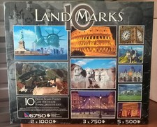 Sure Lox 10 Deluxe Jigsaw Puzzles Famous Landmarks World Travel Tourism Sealed 