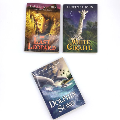 Lauren St John Paperback 3 Chapter Book Lot Last Leopard White Giraffe Dolphin