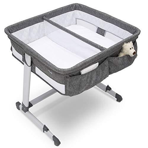 Simmons Kids By The Bed City Sleeper Bassinet for Twins - Adjustable Height Port