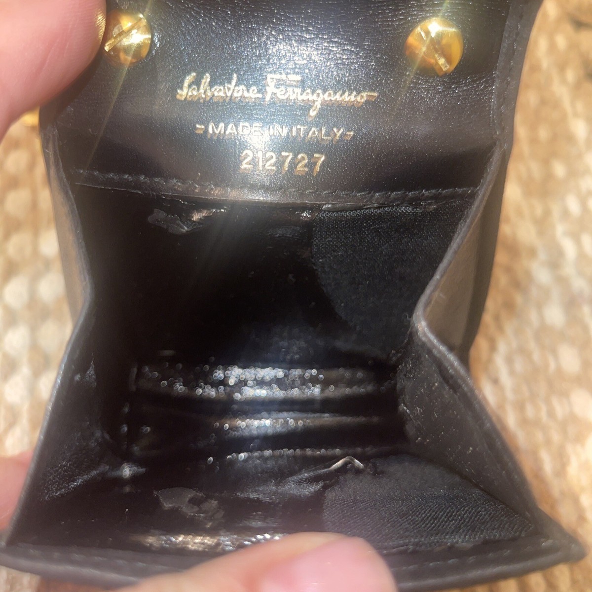 Salvatore Ferragamo Vintage Gancini Chain Waist Bag Leather Mini