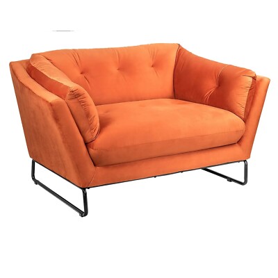 Burnt Orange The Snuggler Chair Velvet Ex Display Unboxed