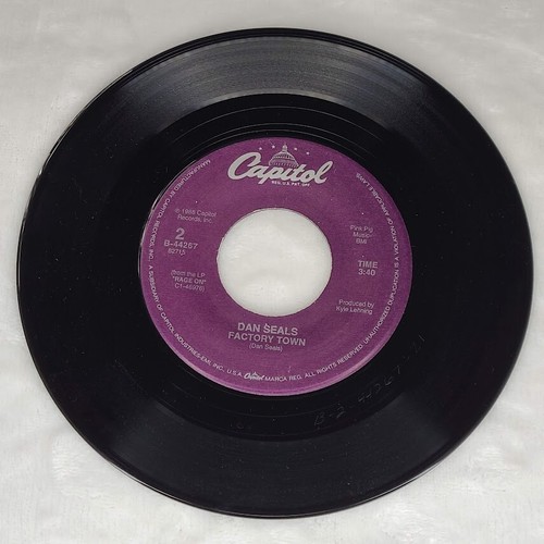 Dan Seals Big Wheels In The Moonlight / Factory Town 45 RPM 1988 Capitol Records - Picture 6 of 7