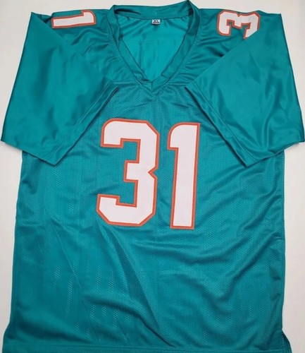 RAHEEM MOSTERT Autographed MIAMI DOLPHINS Teal Custom Jersey SZ XL. BECKETT - Picture 4 of 5