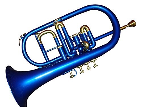 SUPERB DEAL Bb 4 Valve FlugelHorn Blue+Brass FINISH Free HARD Case MP SUPERB DEAL Bb 4 Valve FlugelHorn Blue+Brass FINISH Free HARD Case MP