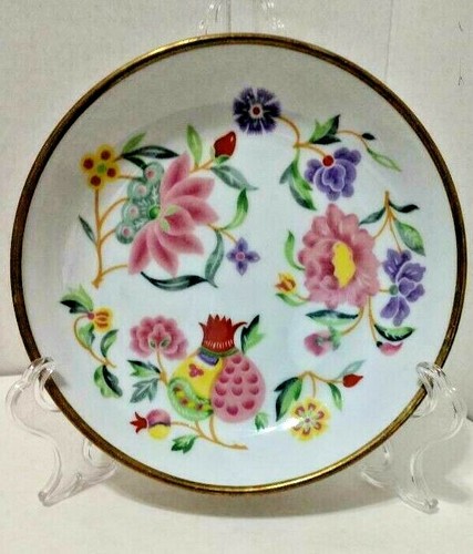 Donghia For Toscany Laurelwood Bowl Encased in Brass Japan 7 3/4" - Picture 1 of 7