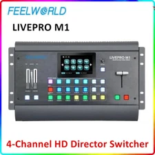 Feelworld LIVEPRO M1 4-Channel HD Video Director Switcher SDI HDMI USB L/R input