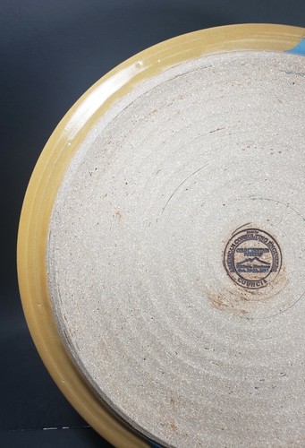 Handmade Cold Mountain Pottery Chopping Plate Wheat Grass Pattern Natural Colors - Picture 8 of 10